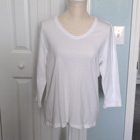 St. John's Bay Tops - Ladies White Tee